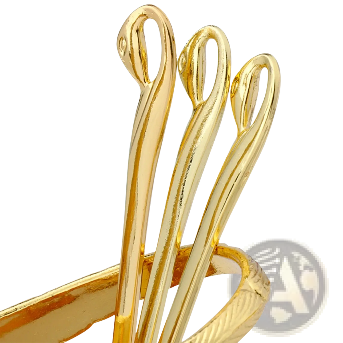 Swan Cutlery Set Gold Dessert Spoons and Forks