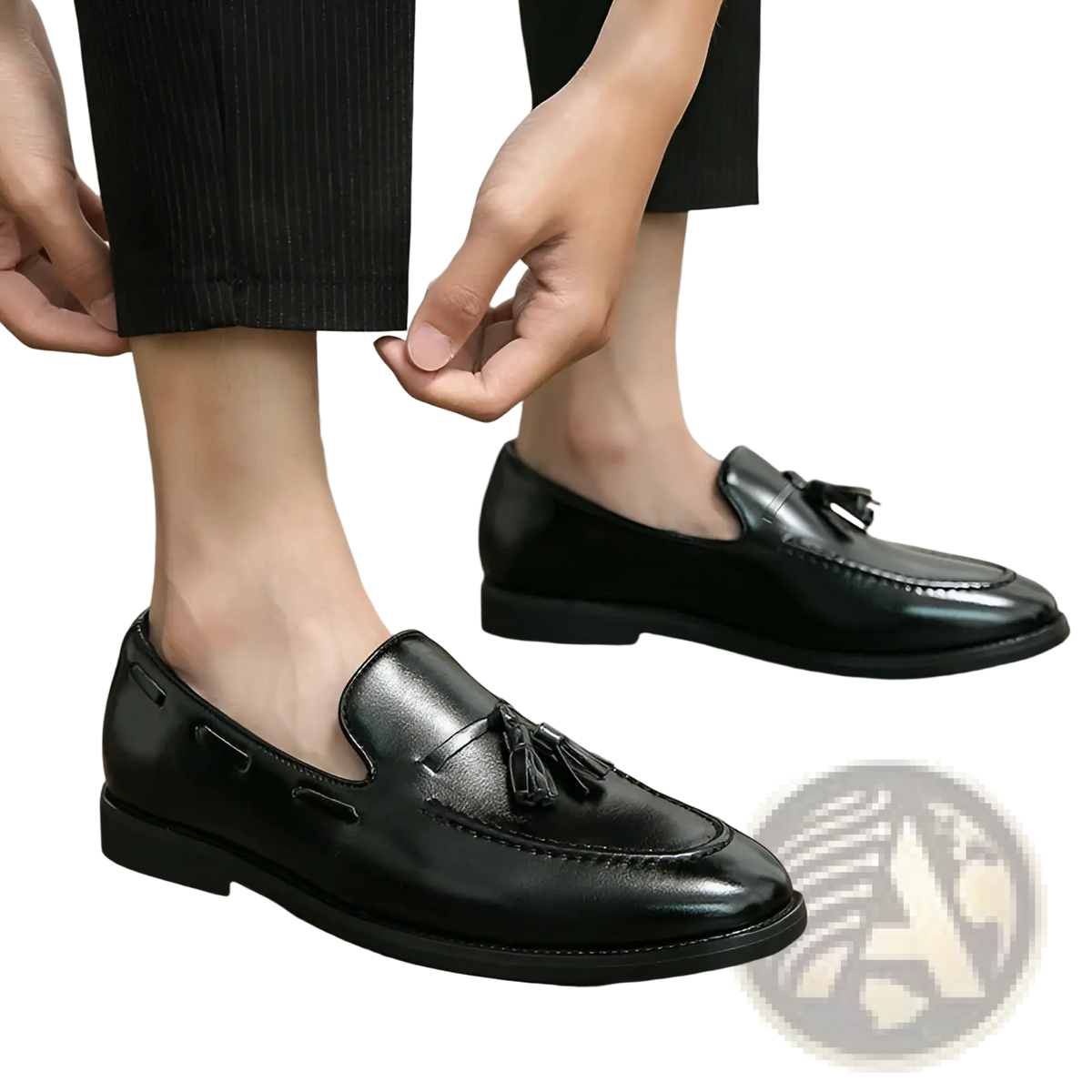Tassel Loafers Polished Leather Slip on Shoes