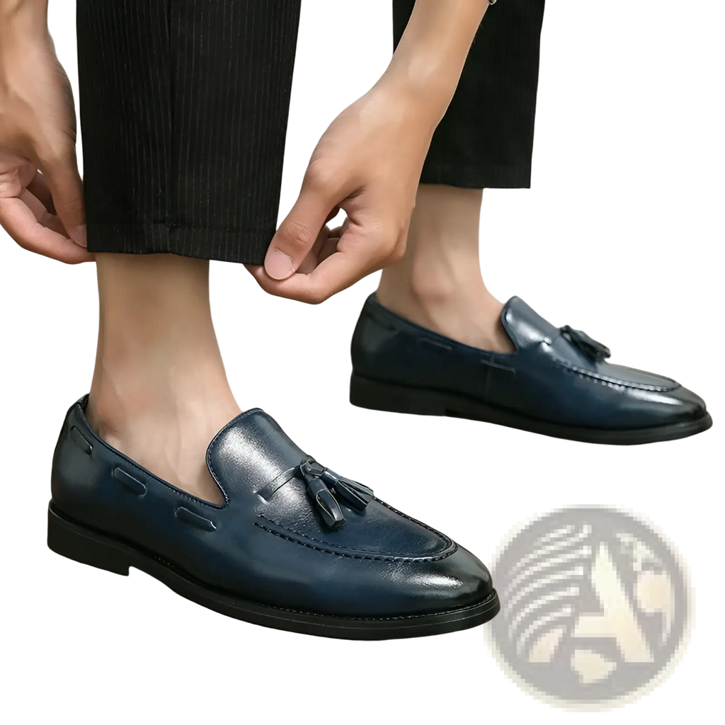 Tassel Loafers Polished Leather Slip on Shoes