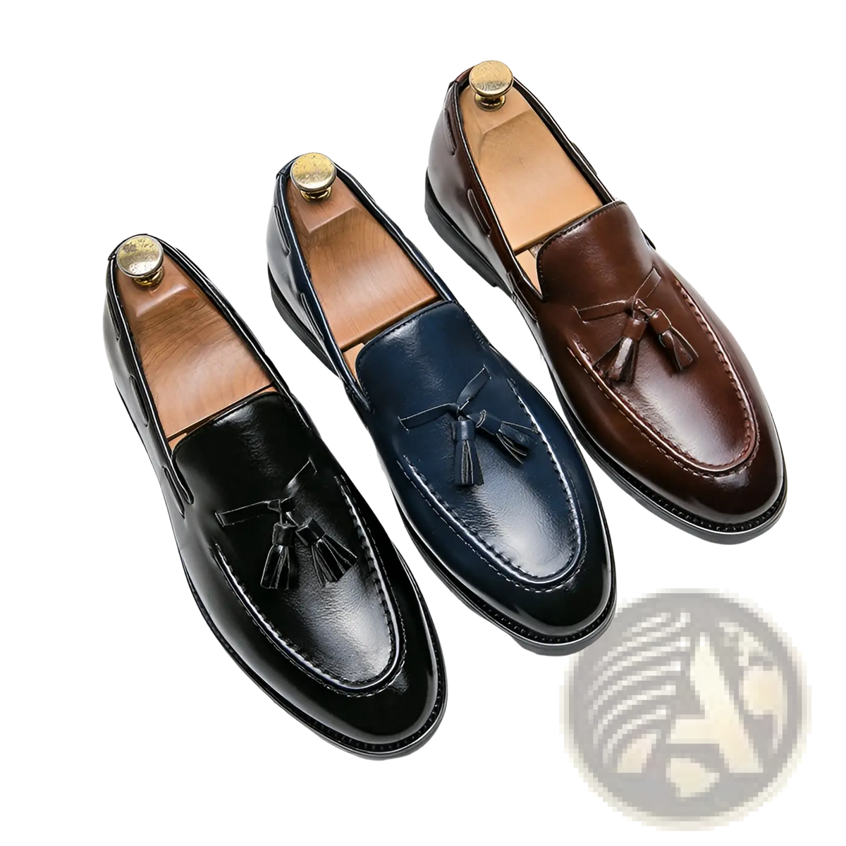 Tassel Loafers Polished Leather Slip on Shoes