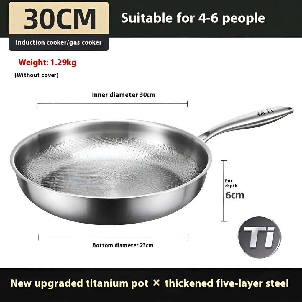 Titanium Hammered Non-stick Frying Pan with Lid