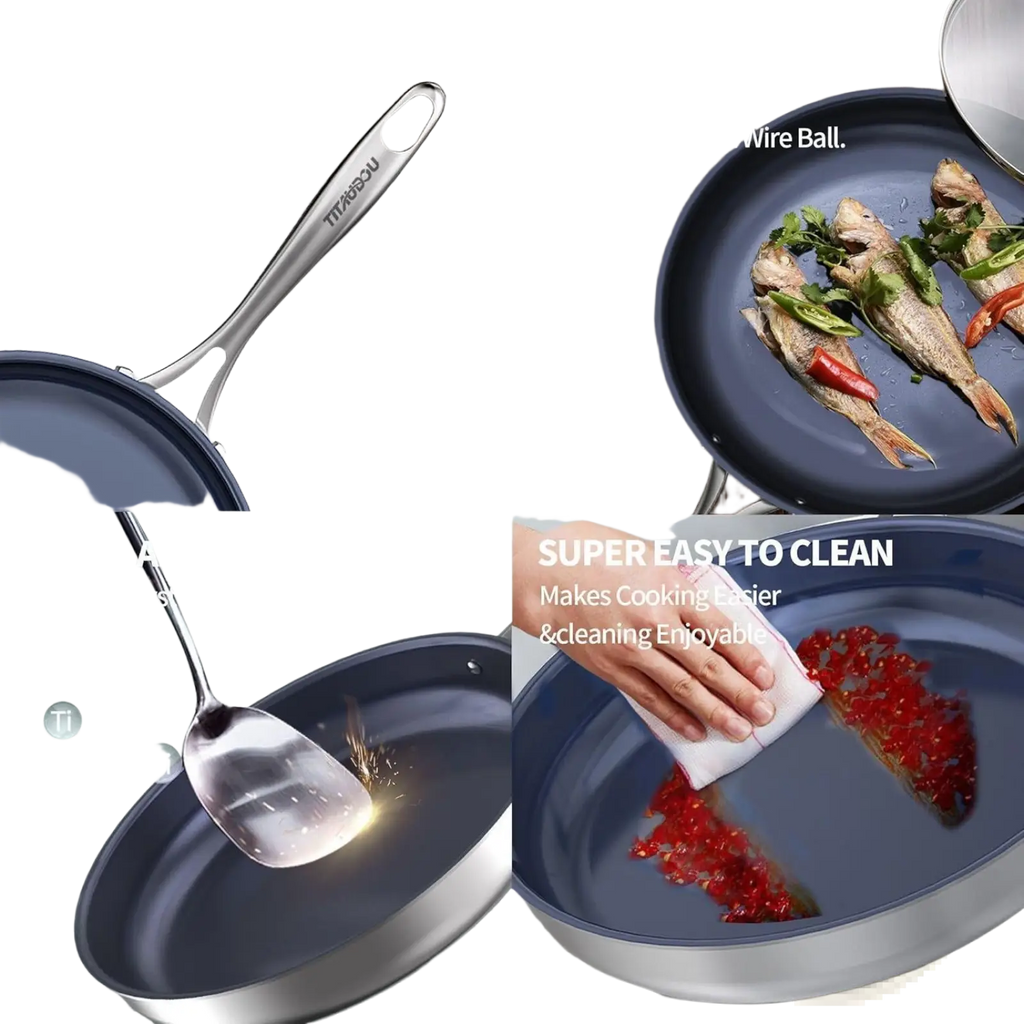 Titanium Non-stick Frying Pan 10-inch Stainless Steel