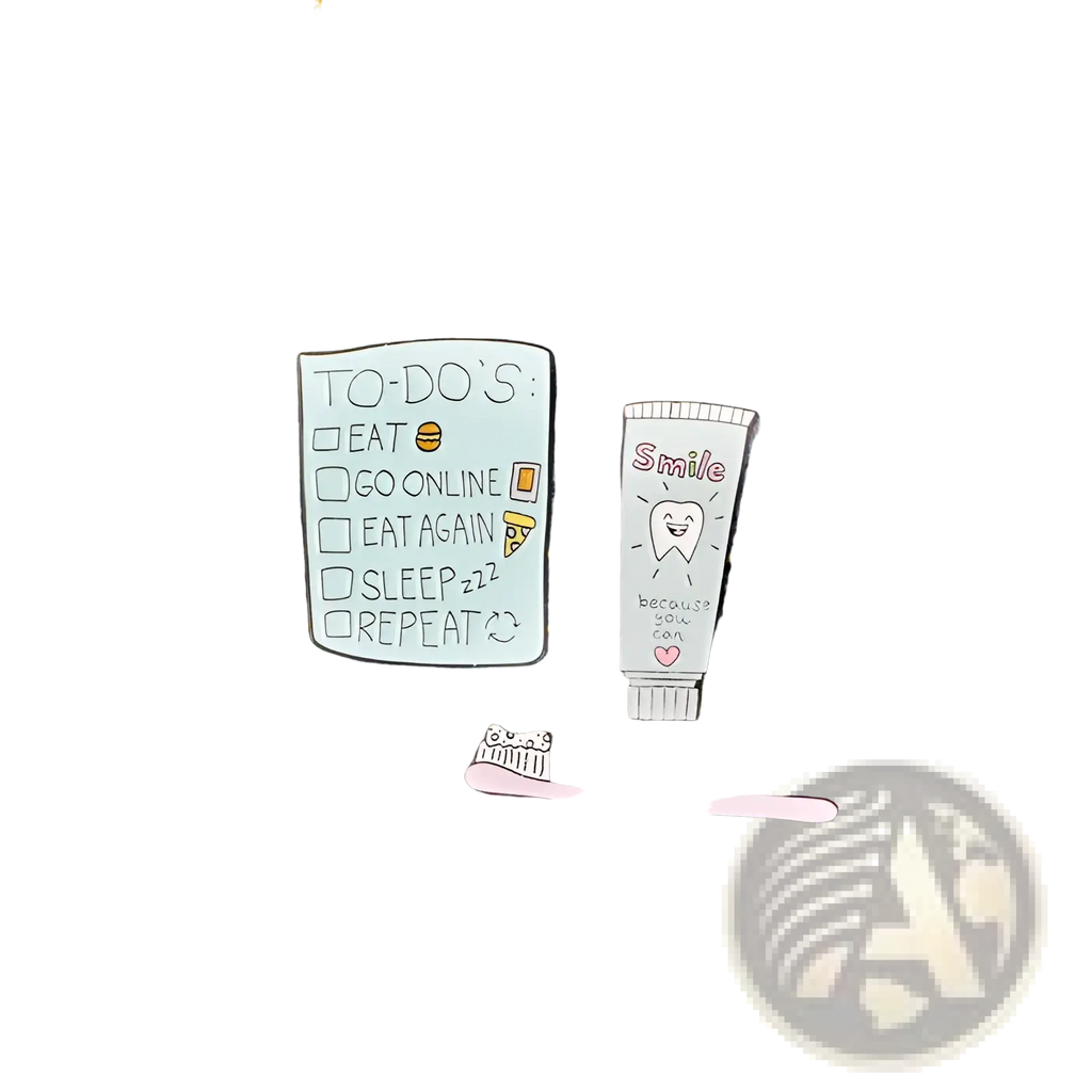 Toothpaste Smile Enamel Pin Cartoon Tooth Brooch