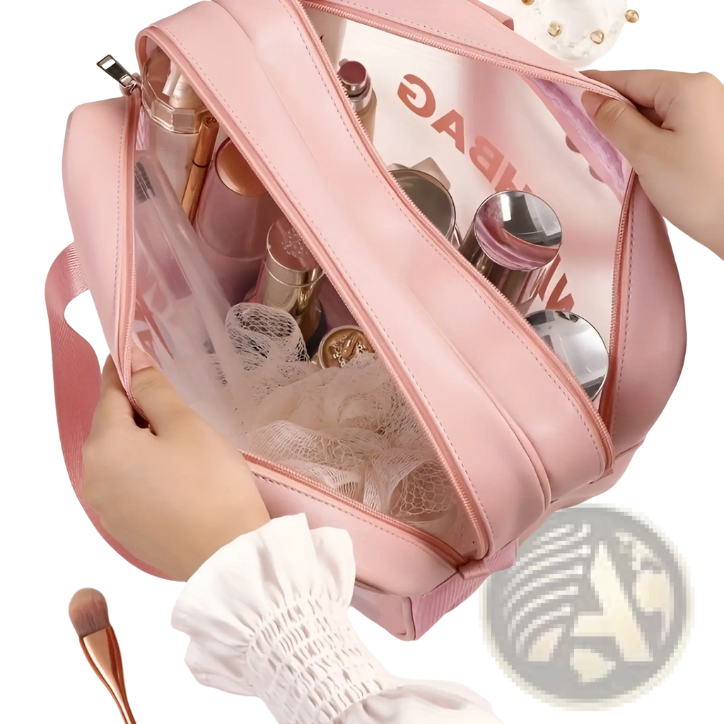 Travel Makeup Bag Dry Wet Separation Wash Organizer