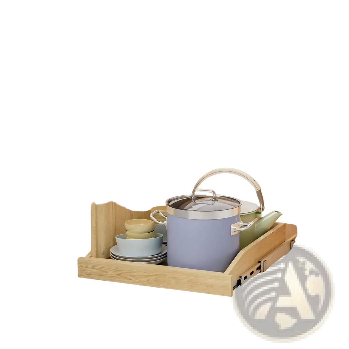 Under Sink Organizer 2 Tier Wood Pull out Drawer 19.5w