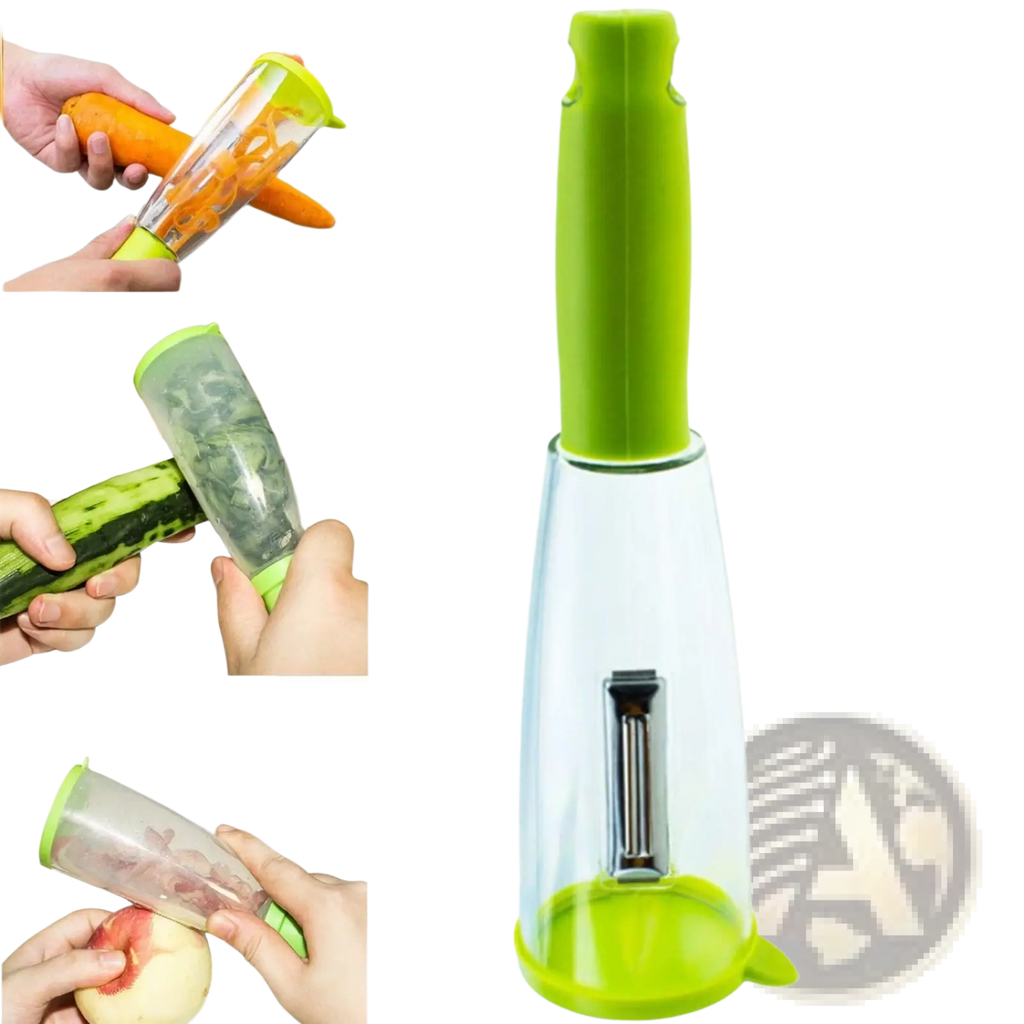 Vegetable Peeler with Storage Box and Stainless Blade