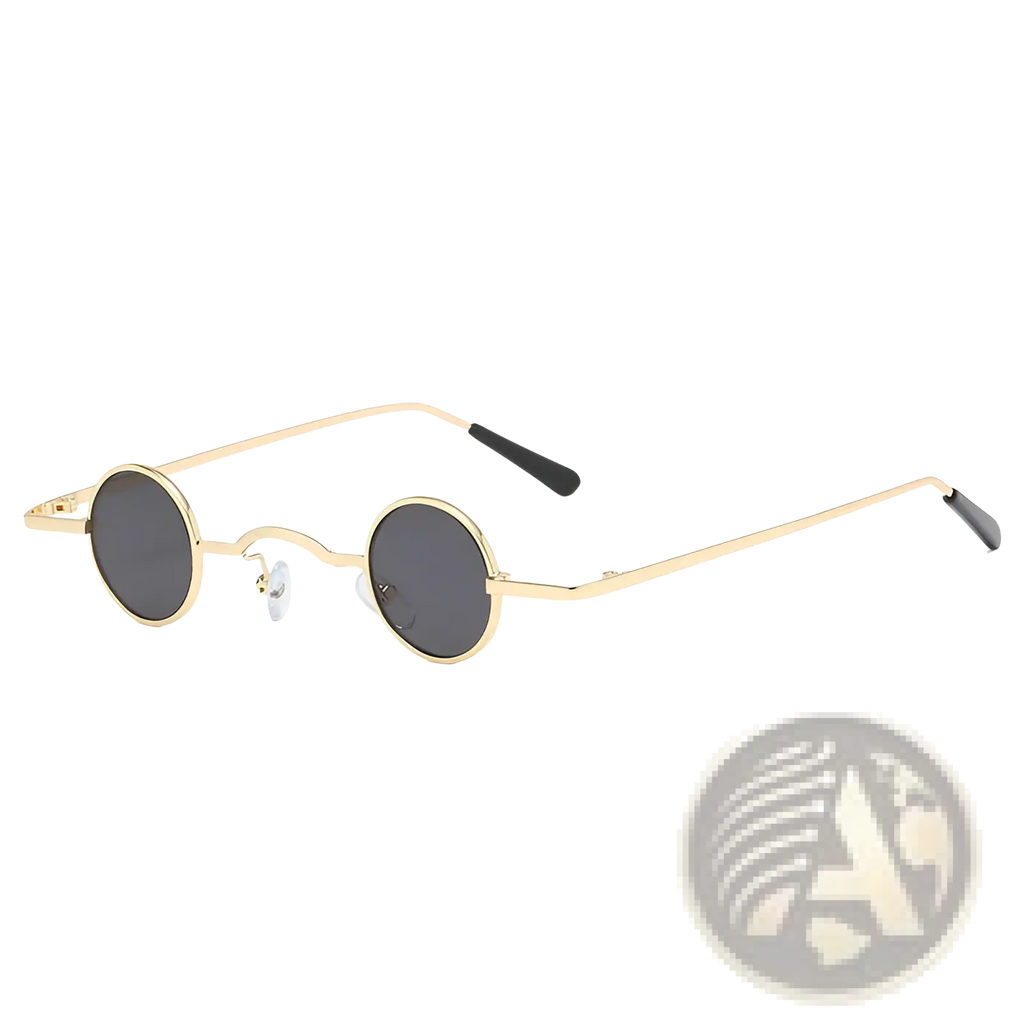 Vintage Small Round Metal Sunglasses with Uv400 Protection