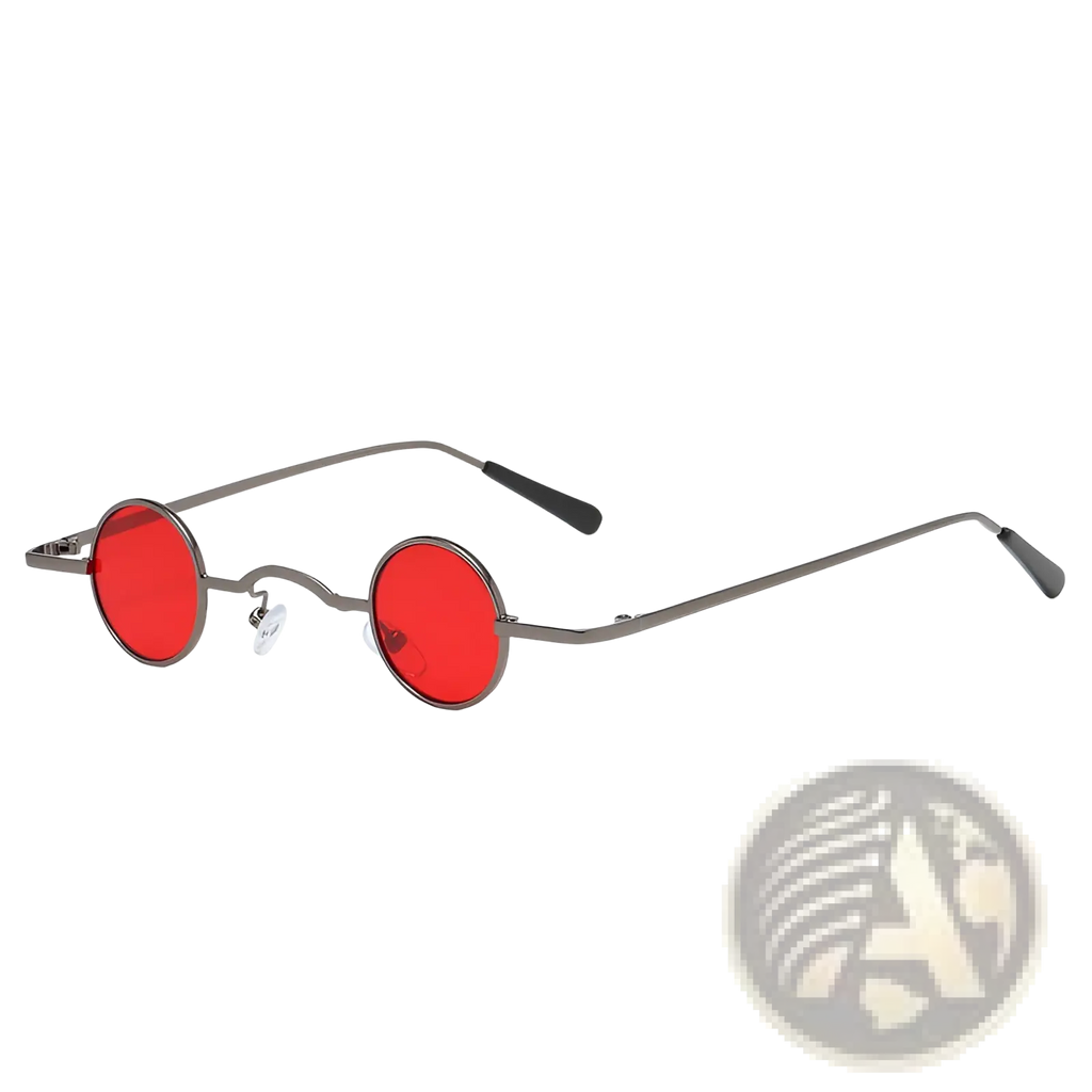 Vintage Small Round Metal Sunglasses with Uv400 Protection