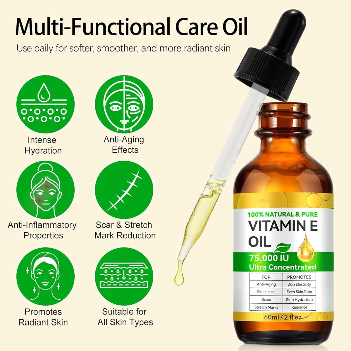 Vitamin e Oil 75,000 Iu Ultra Concentrated 60ml
