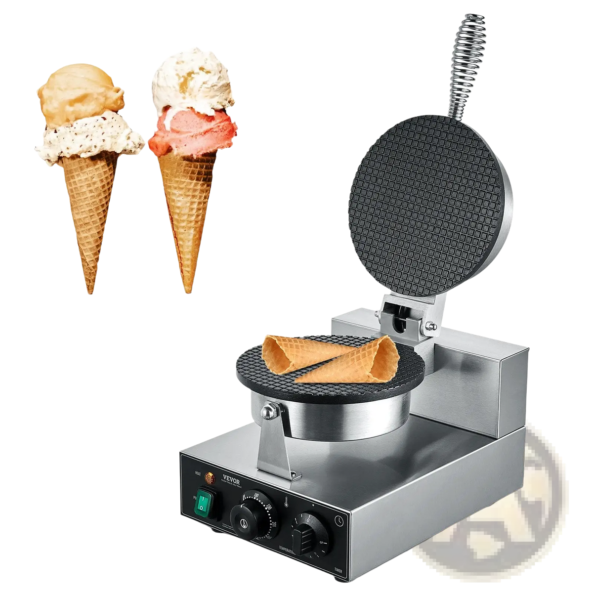 Waffle Cone Maker Electric 1230w Stainless Steel