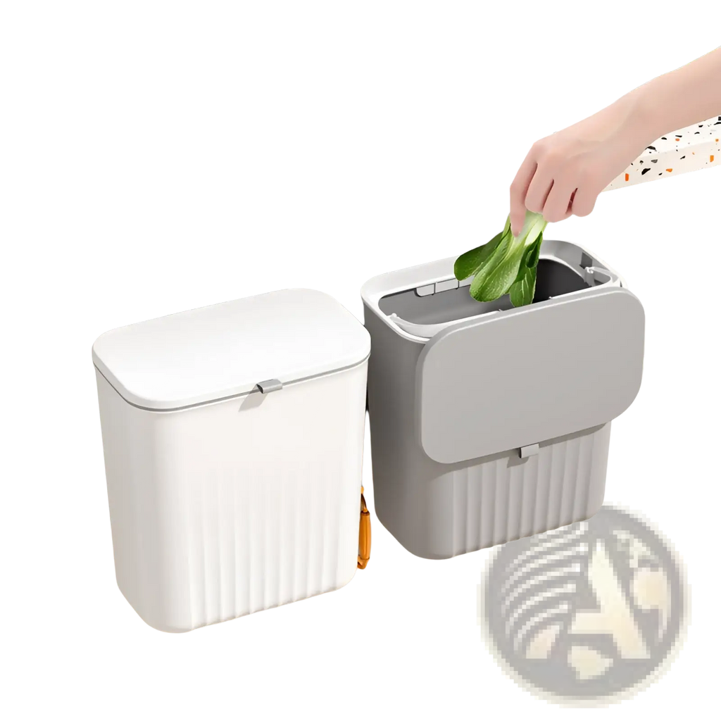Wall Mounted Kitchen Trash Bin with Lid 9l