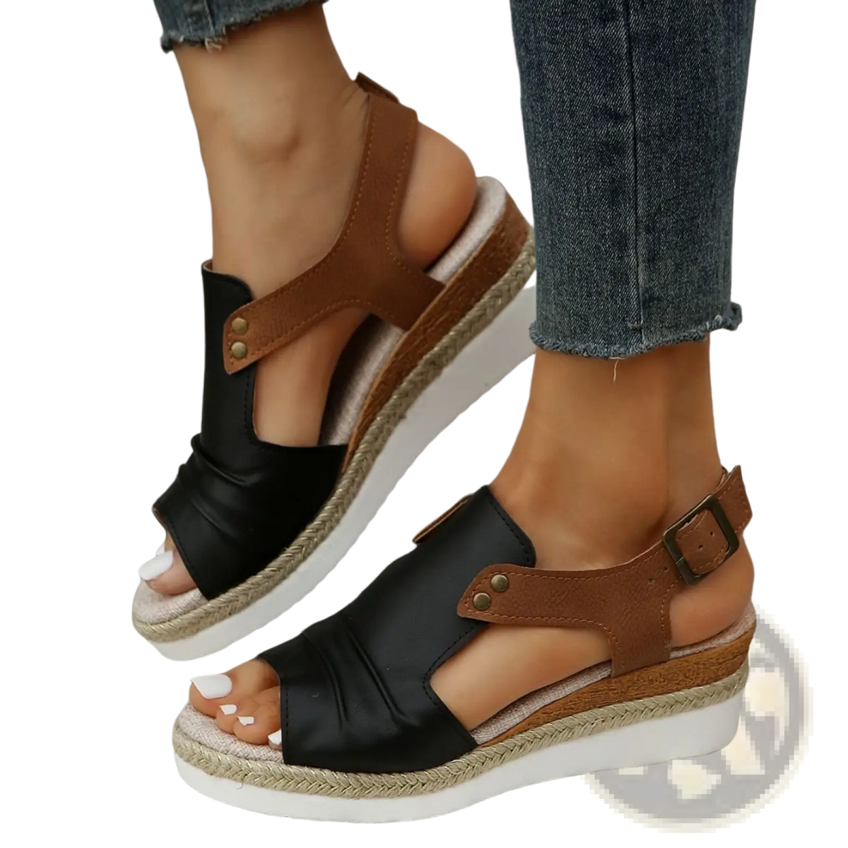 Wedge Sandals Women Peep Toe Espadrille Beach Shoes