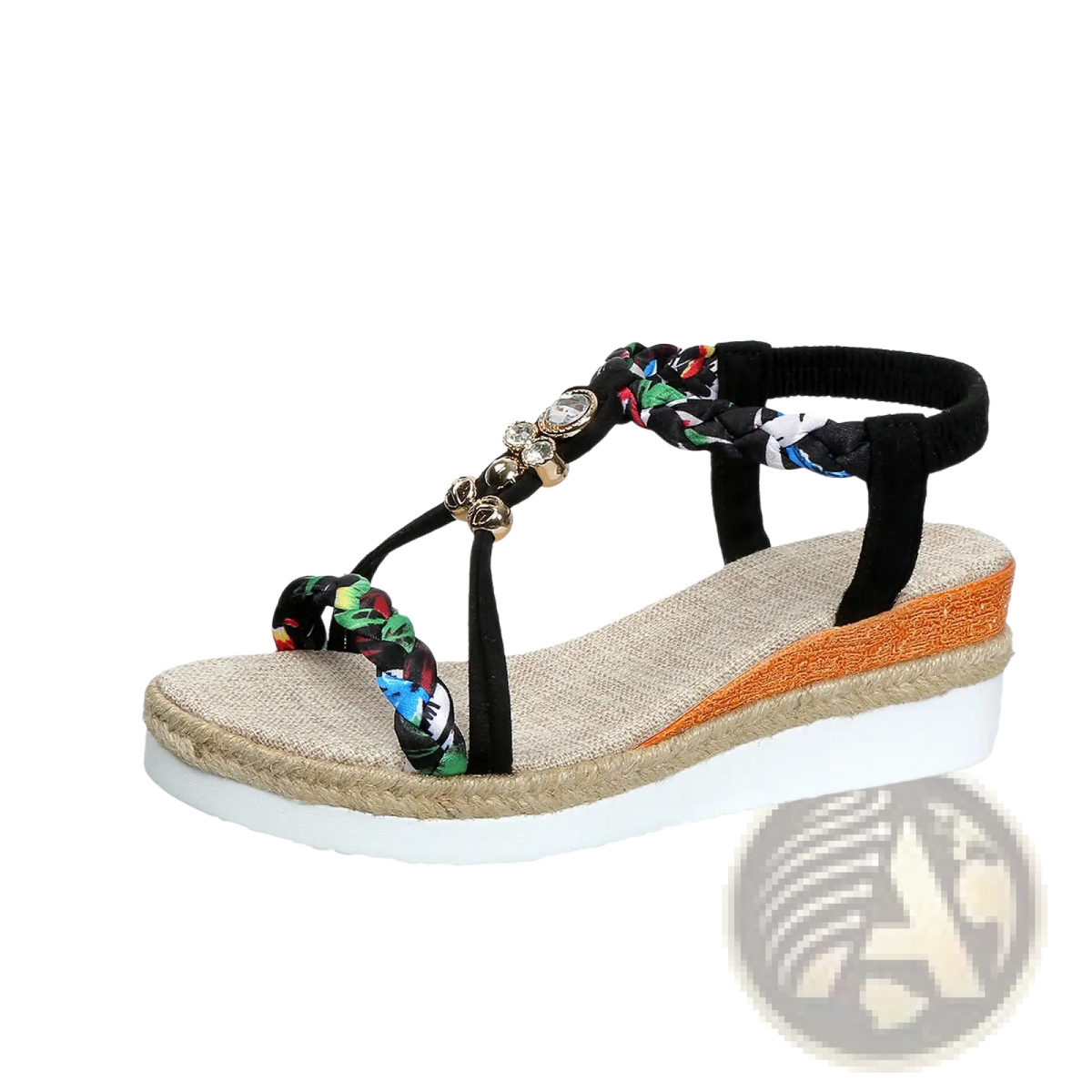 Wedge Sandals for Women Woven Espadrille Flats