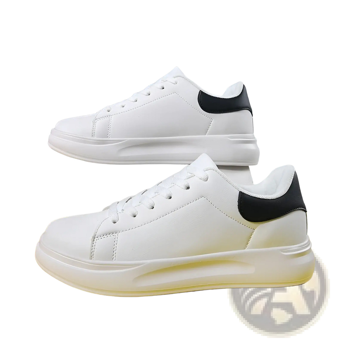 White Leather Waterproof Chunky Leisure Sneakers