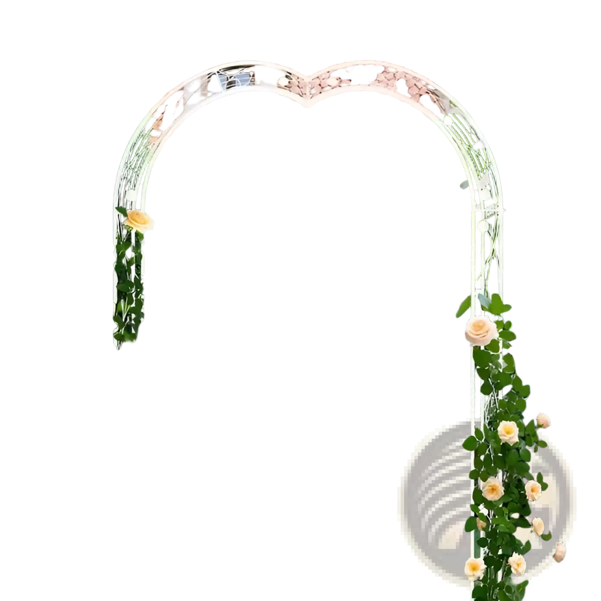 White Metal Garden Arch for Climbing Roses and Plants