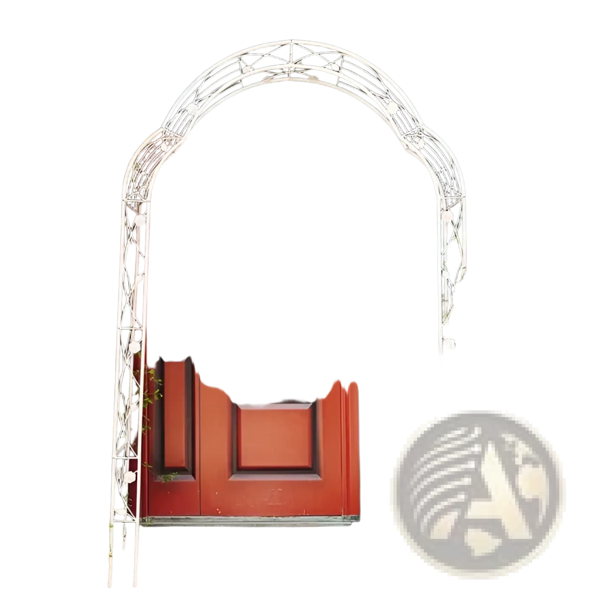 White Metal Garden Arch for Climbing Roses and Plants