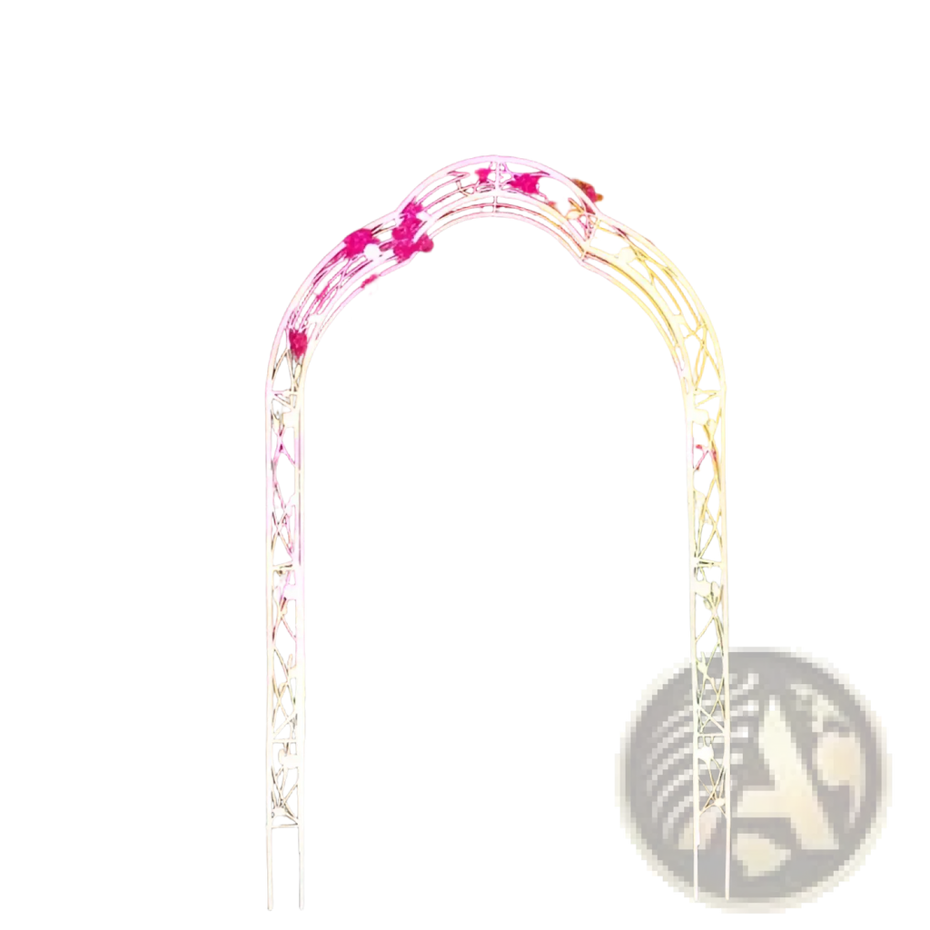 White Metal Garden Arch for Climbing Roses and Plants