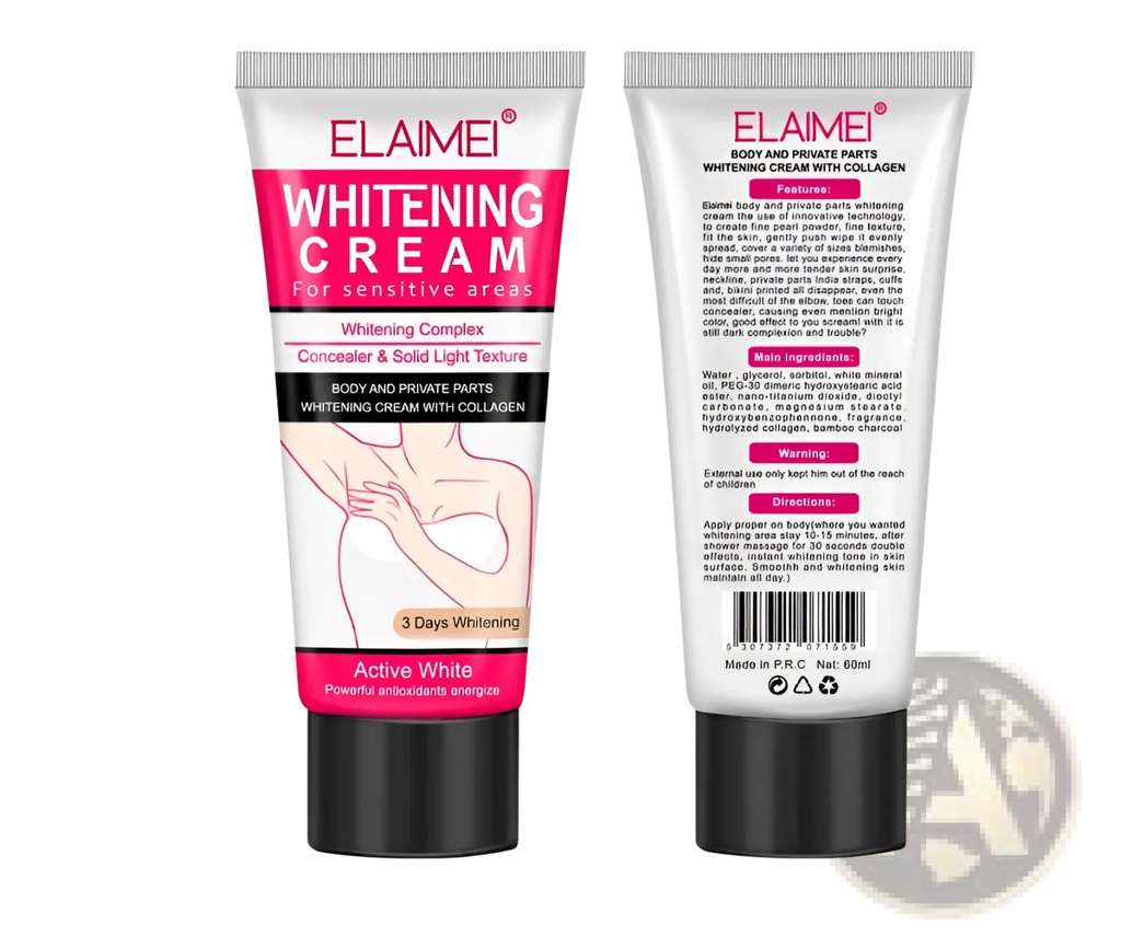 Whitening Cream for Sensitive Areas with Collagen
