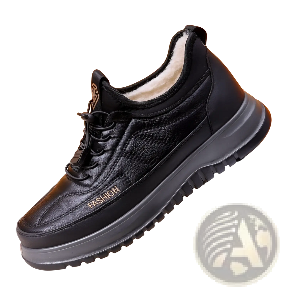 Winter Fleece Lined Leather Sneakers for Men