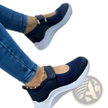 Women Mesh Platform Sneakers Velcro Casual Shoes