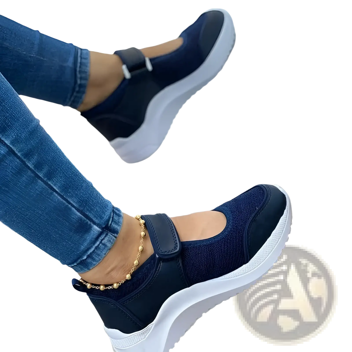 Women Mesh Platform Sneakers Velcro Casual Shoes