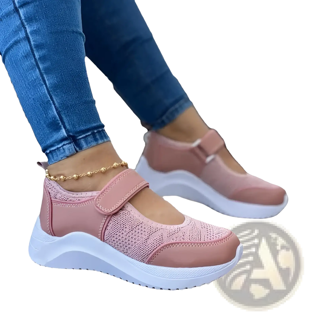 Women Mesh Platform Sneakers Velcro Casual Shoes