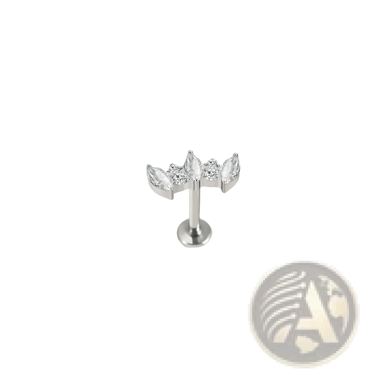 Women's Marquise Crystal Flower Stainless Steel Studs