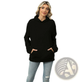Women's Oversized Heather Fleece Pocket Hoodie
