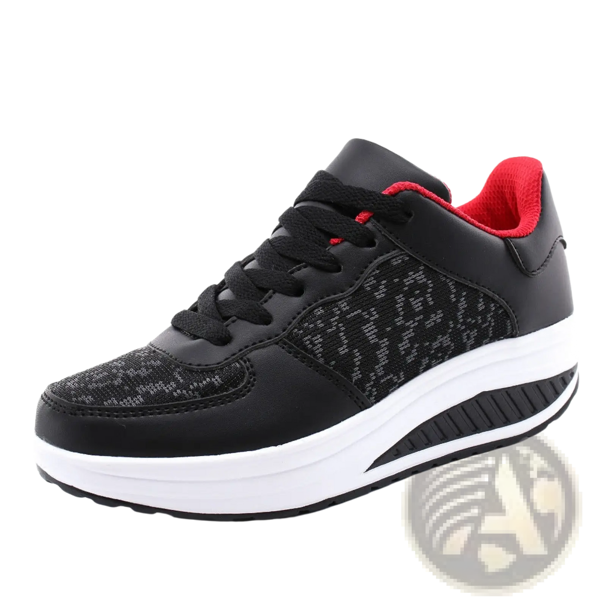 Women's Platform Sneakers Leather Mesh Sports Shoes