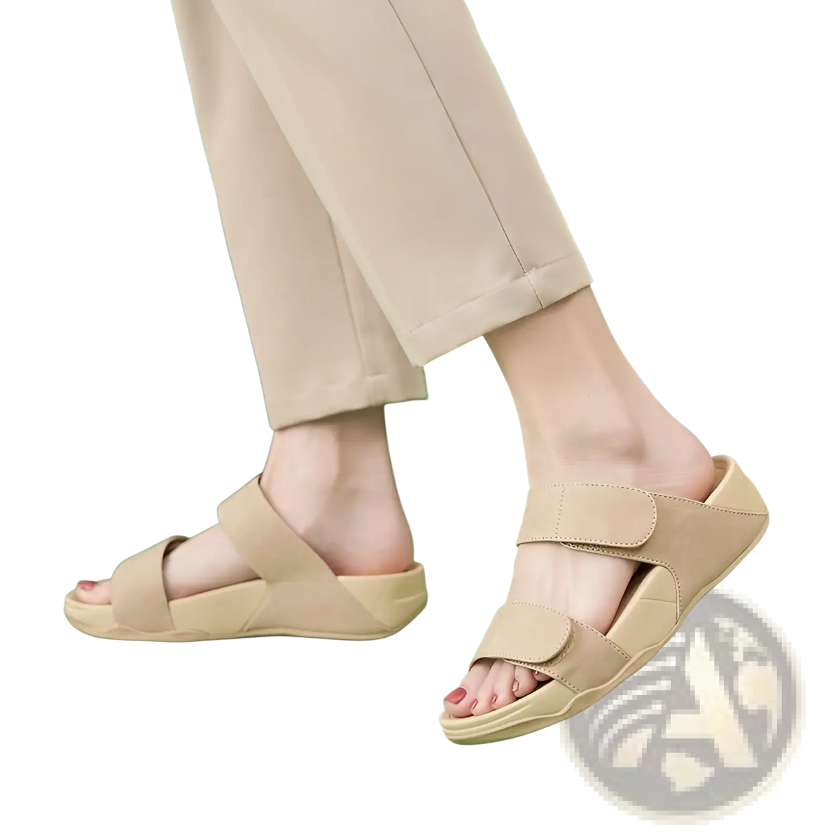 Women's Platform Sport Sandals with Velcro Straps