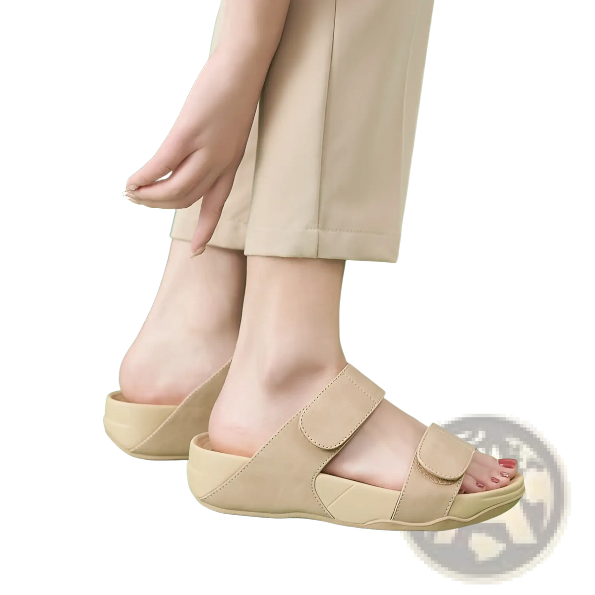 Women's Platform Sport Sandals with Velcro Straps