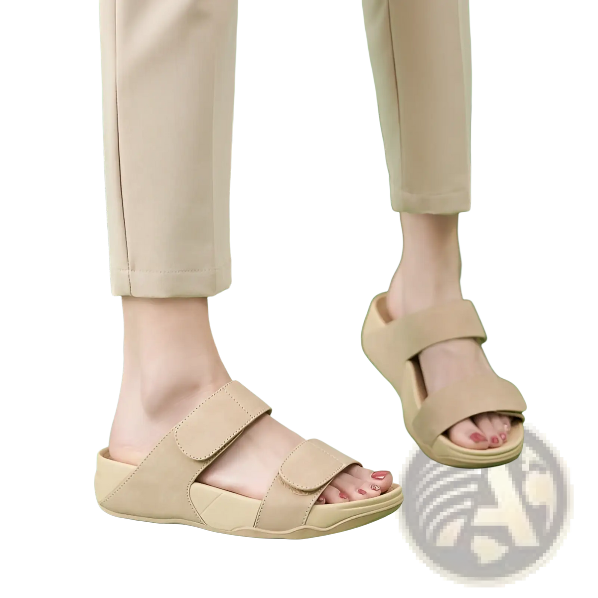 Women's Platform Sport Sandals with Velcro Straps