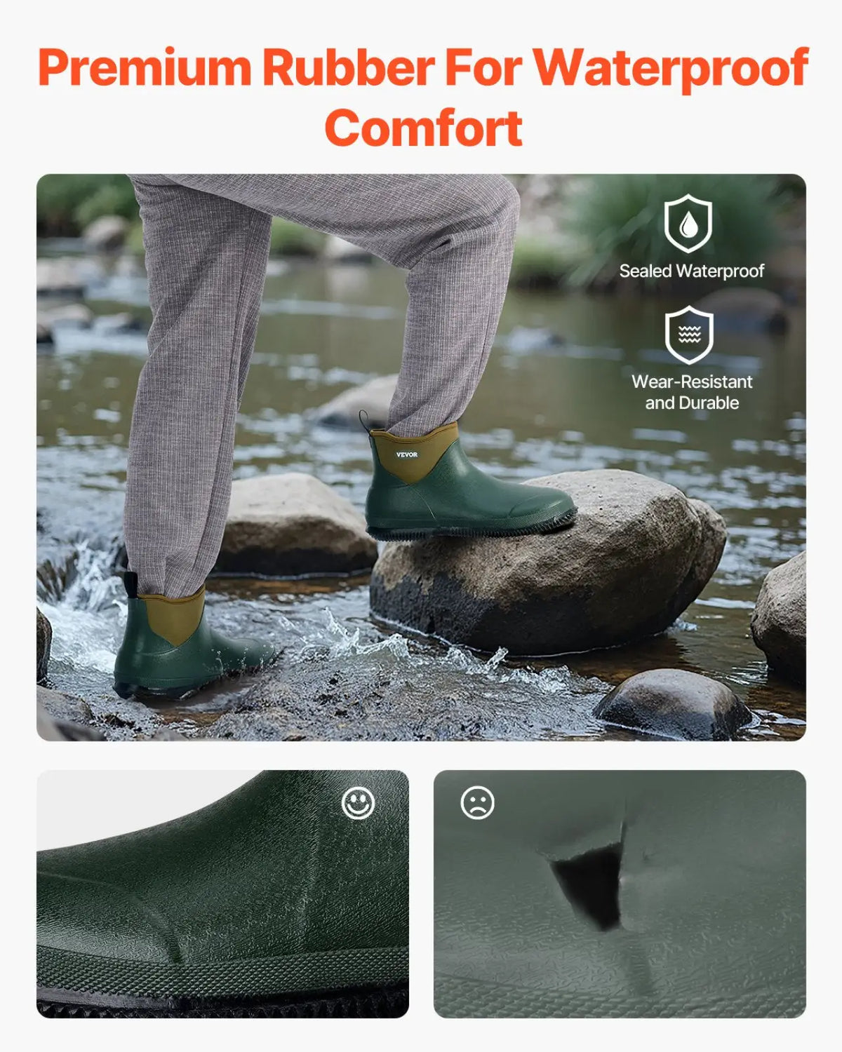 Women's Waterproof Deck Boots Insulated Fishing Shoes