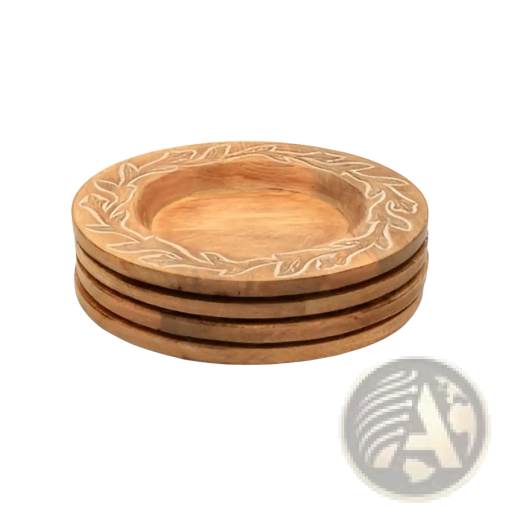 Handcrafted 13 Wood Charger Plate  Wooden Dinning Placemat Artisan Wood Tableware