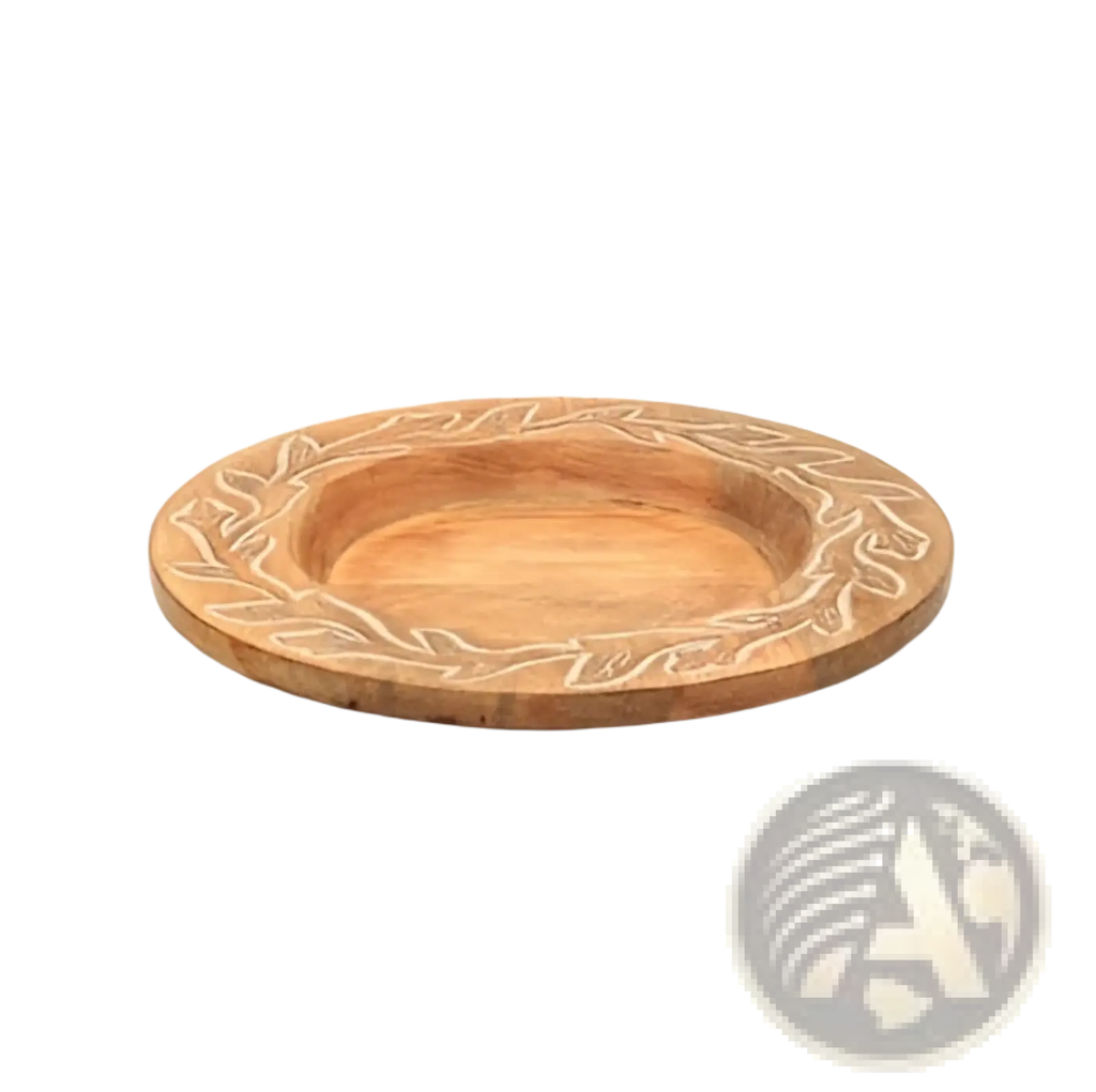 Handcrafted 13 Wood Charger Plate  Wooden Dinning Placemat Artisan Wood Tableware