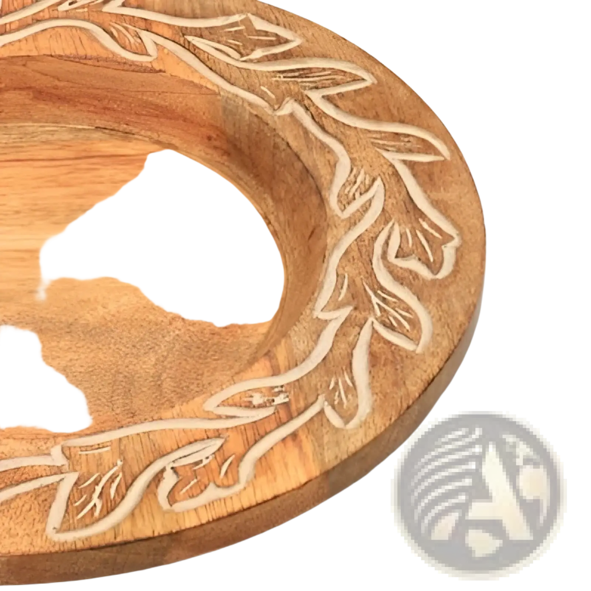 Handcrafted 13 Wood Charger Plate  Wooden Dinning Placemat Artisan Wood Tableware