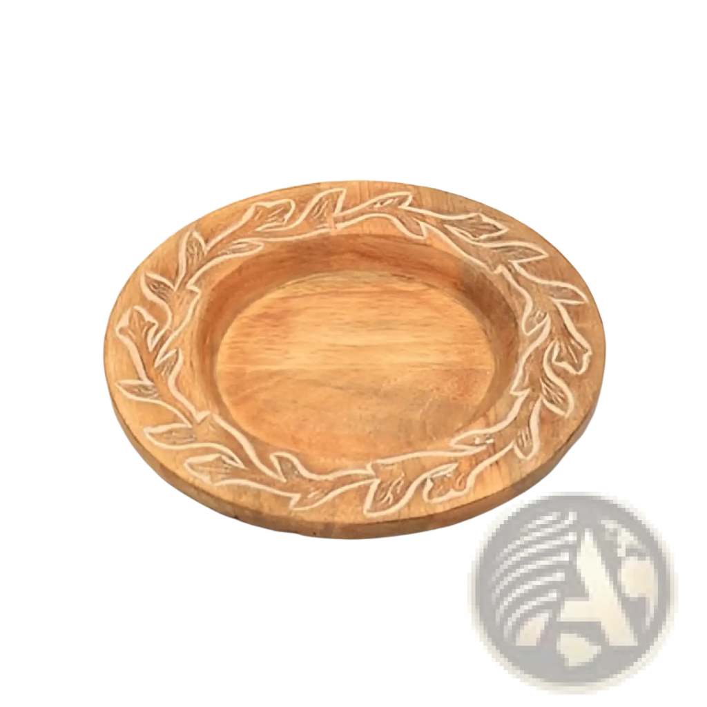 Handcrafted 13 Wood Charger Plate  Wooden Dinning Placemat Artisan Wood Tableware