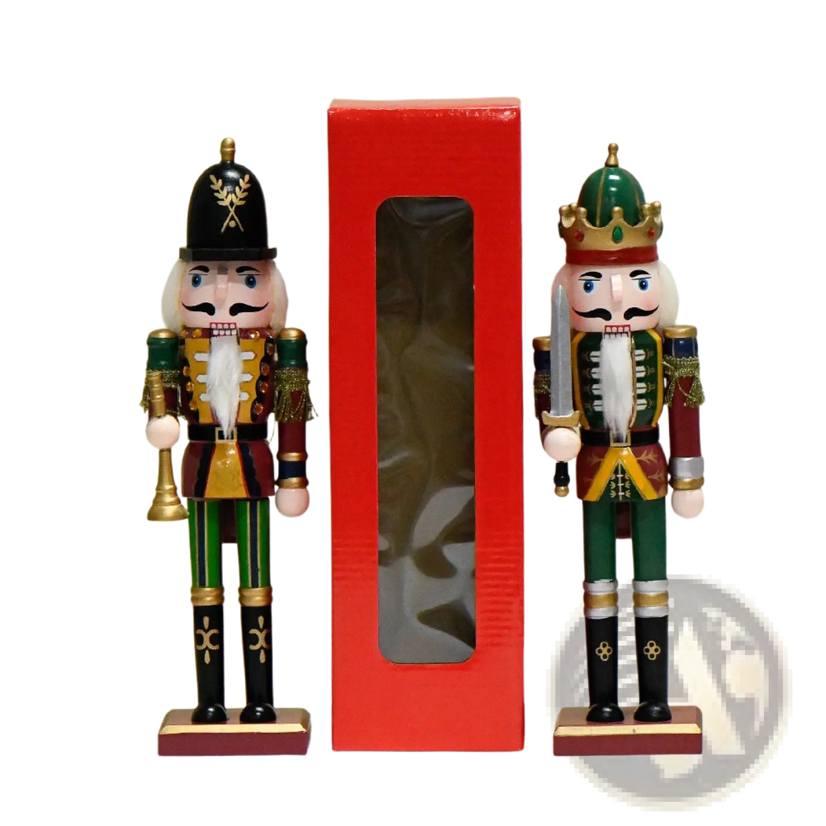 Wooden Nutcracker Soldier Christmas Decor Set 30cm