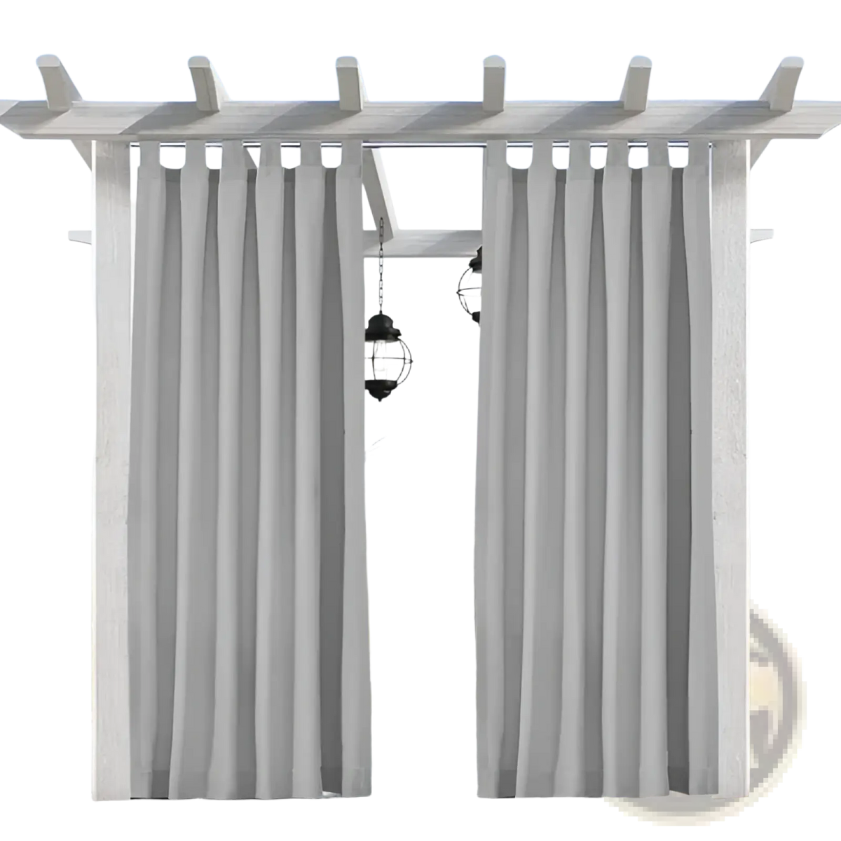 Woolen Outdoor Blackout Curtains with Straps