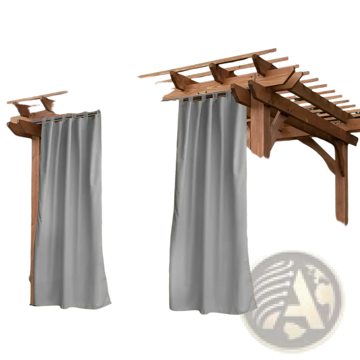 Woolen Outdoor Blackout Curtains with Straps