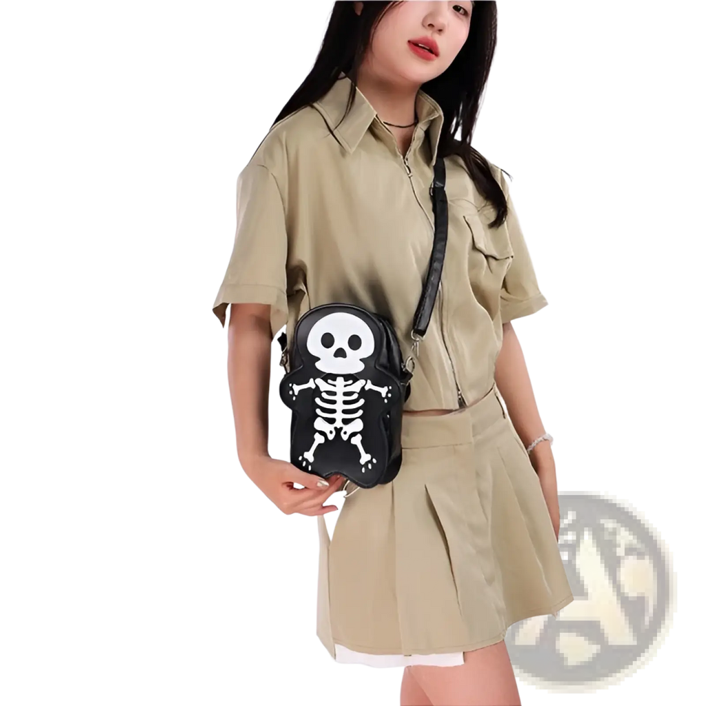 Y2k Skeleton Skull Crossbody Shoulder Bag