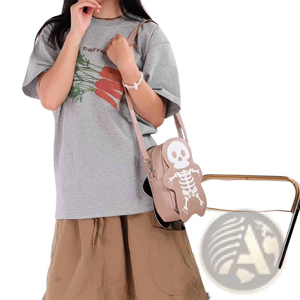 Y2k Skeleton Skull Crossbody Shoulder Bag